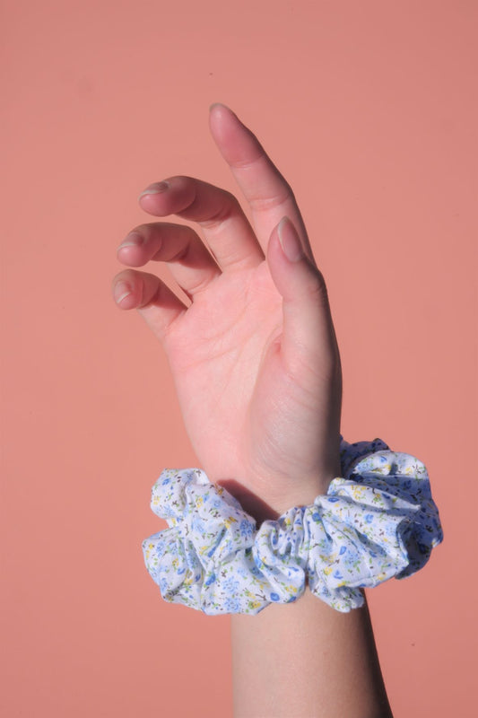 Scrunchie - Blue Ditsy
